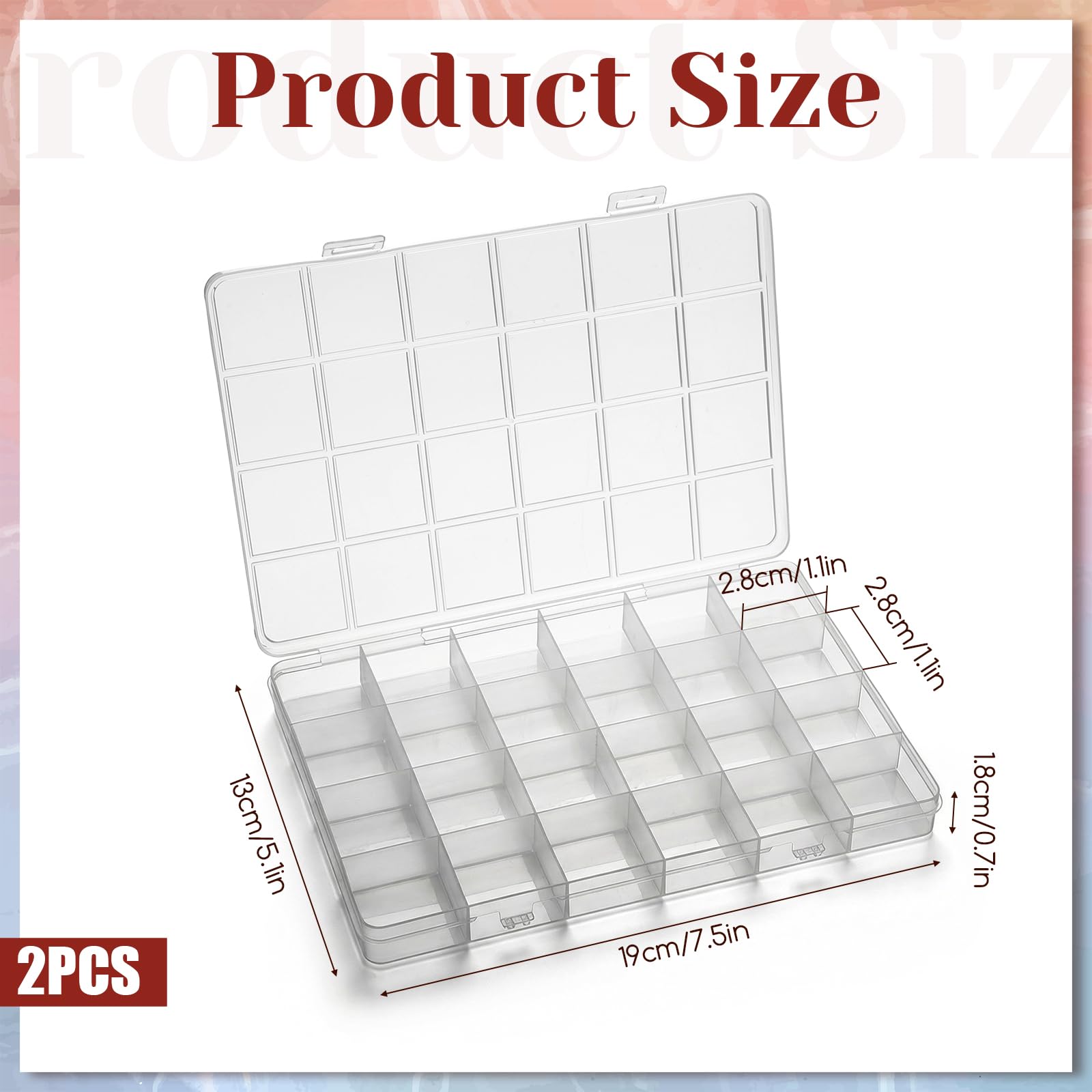 24-Grid Plastic Organizer Box  - Art Craft Organizer ulasan dan harga