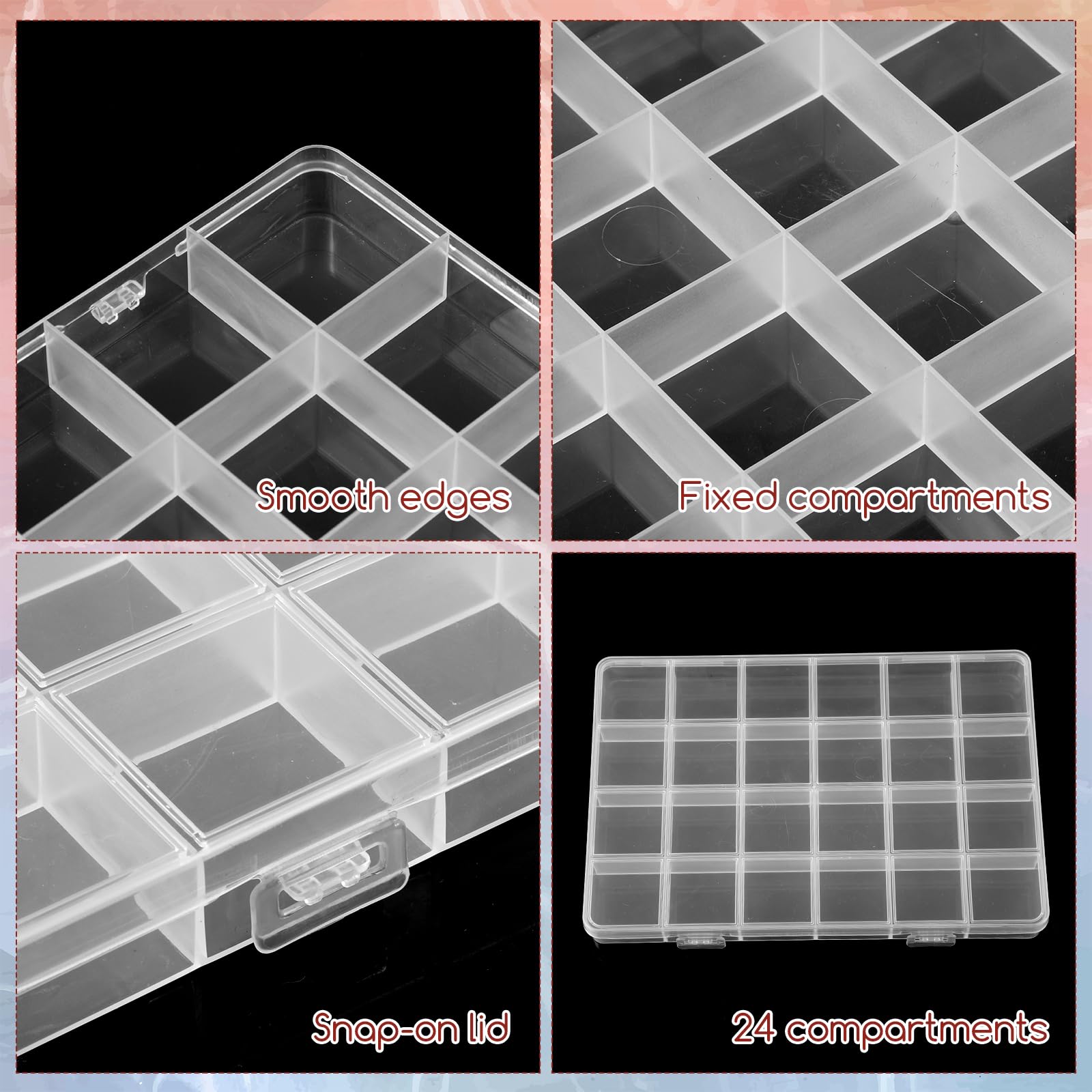 24-Grid Plastic Organizer Box  - Art Craft Organizer ulasan dan harga