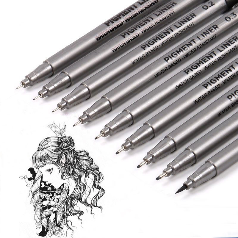 9Pcs/set Pigment Liner Micron  - Calligraphy Pen Set ulasan dan harga