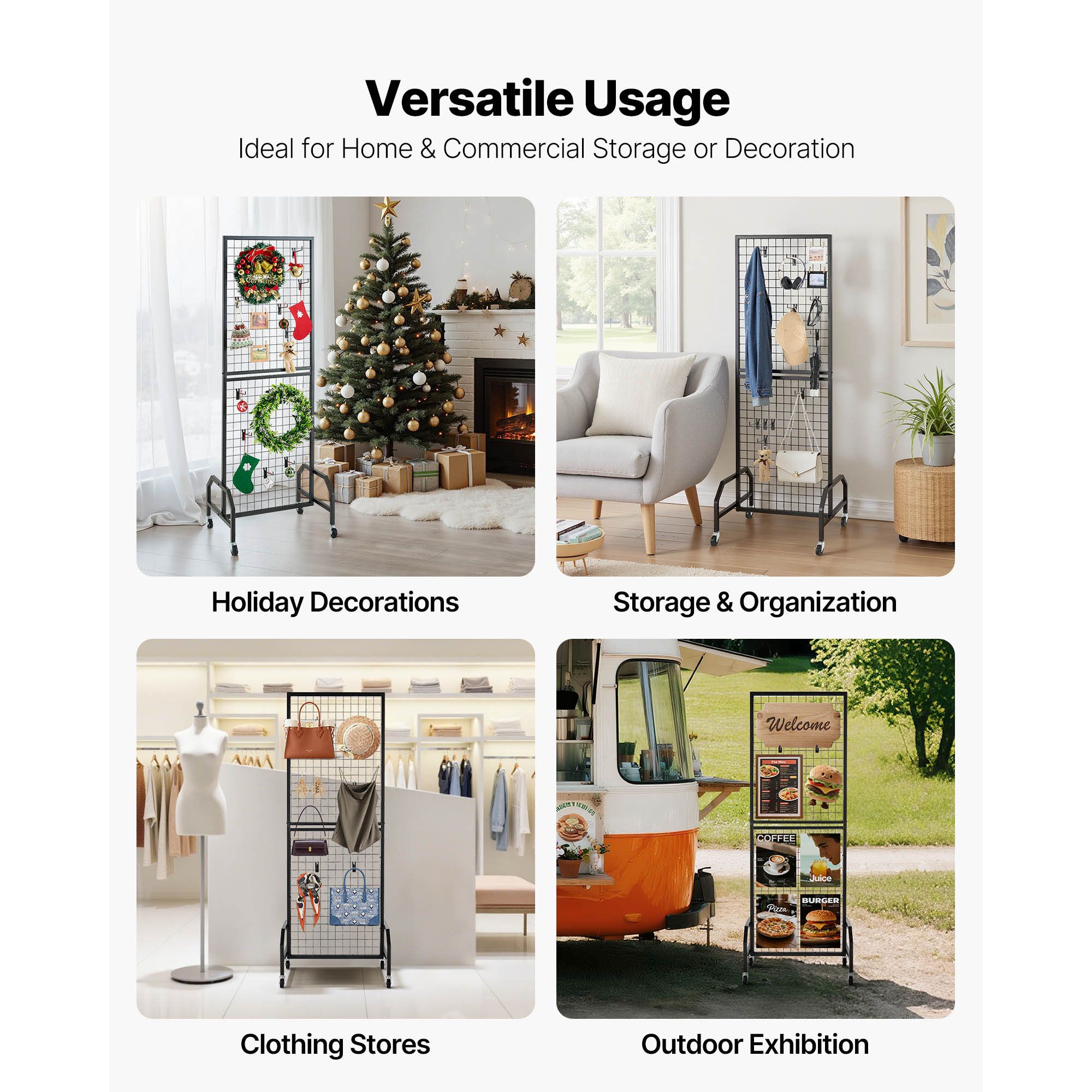 Grid Wall Panel, 1.9 x 5.4 ft  - Art Craft Display ulasan dan harga