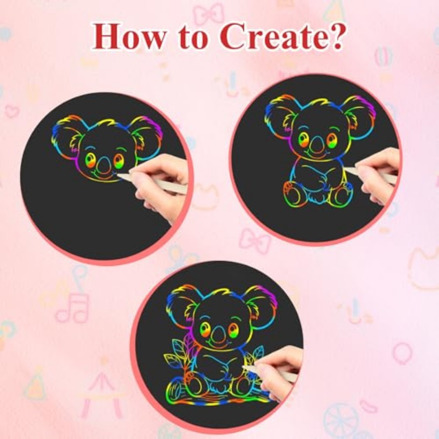 Scratch Paper Art Crafts Stock - Art Craft 2 Year Olds ulasan dan harga