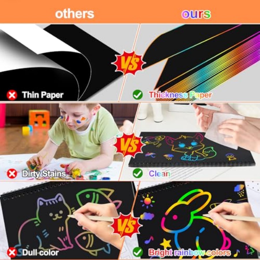 Scratch Paper Art Crafts Stock - Art Craft 2 Year Olds ulasan dan harga