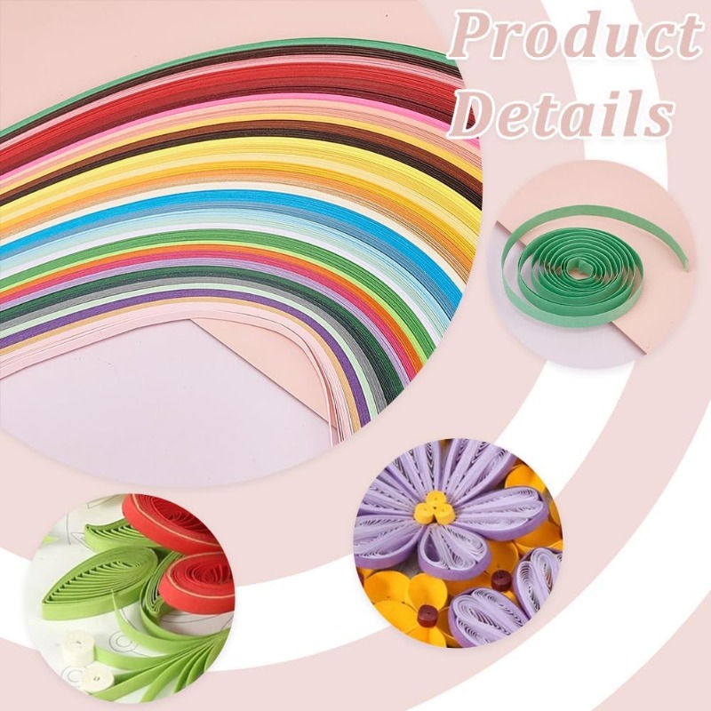 1Set 12 Pcs Quilling Paper Ste - Quilling Paper Strips ulasan dan harga
