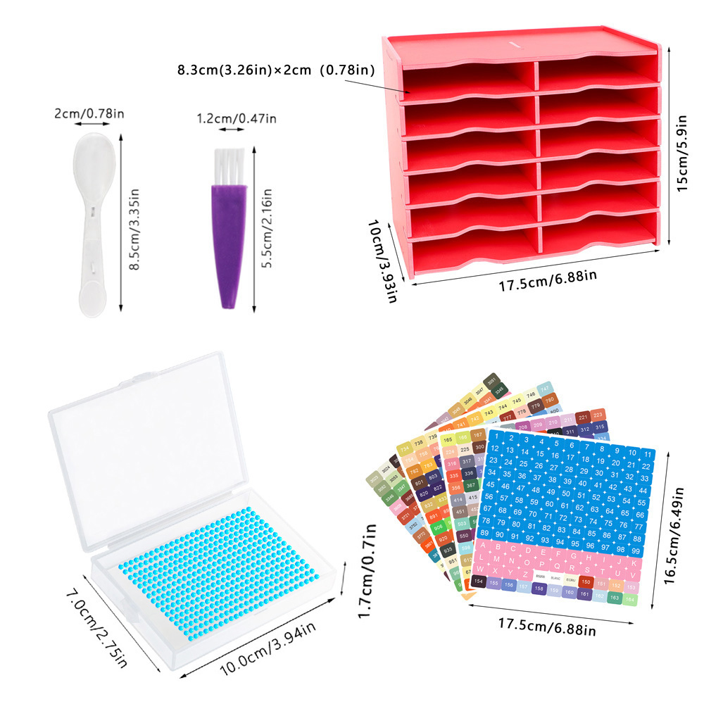12pcs Diamond Painting Art Tra - Art Craft Organizer ulasan dan harga