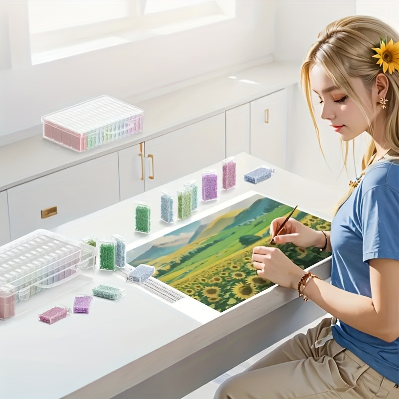 64 Grids Clear Plastic Storage - Art Craft Organizer ulasan dan harga