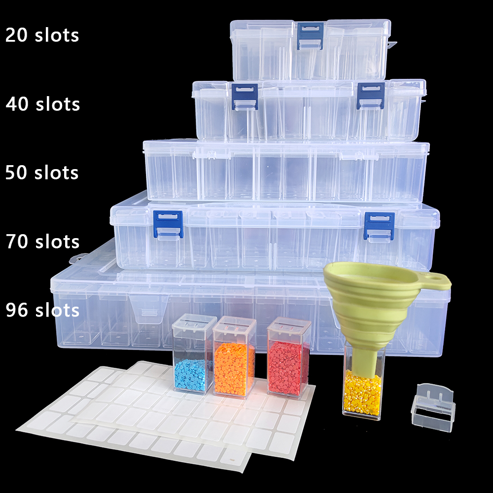 Square Plastic Diamond Paintin - Art Craft Organizer ulasan dan harga