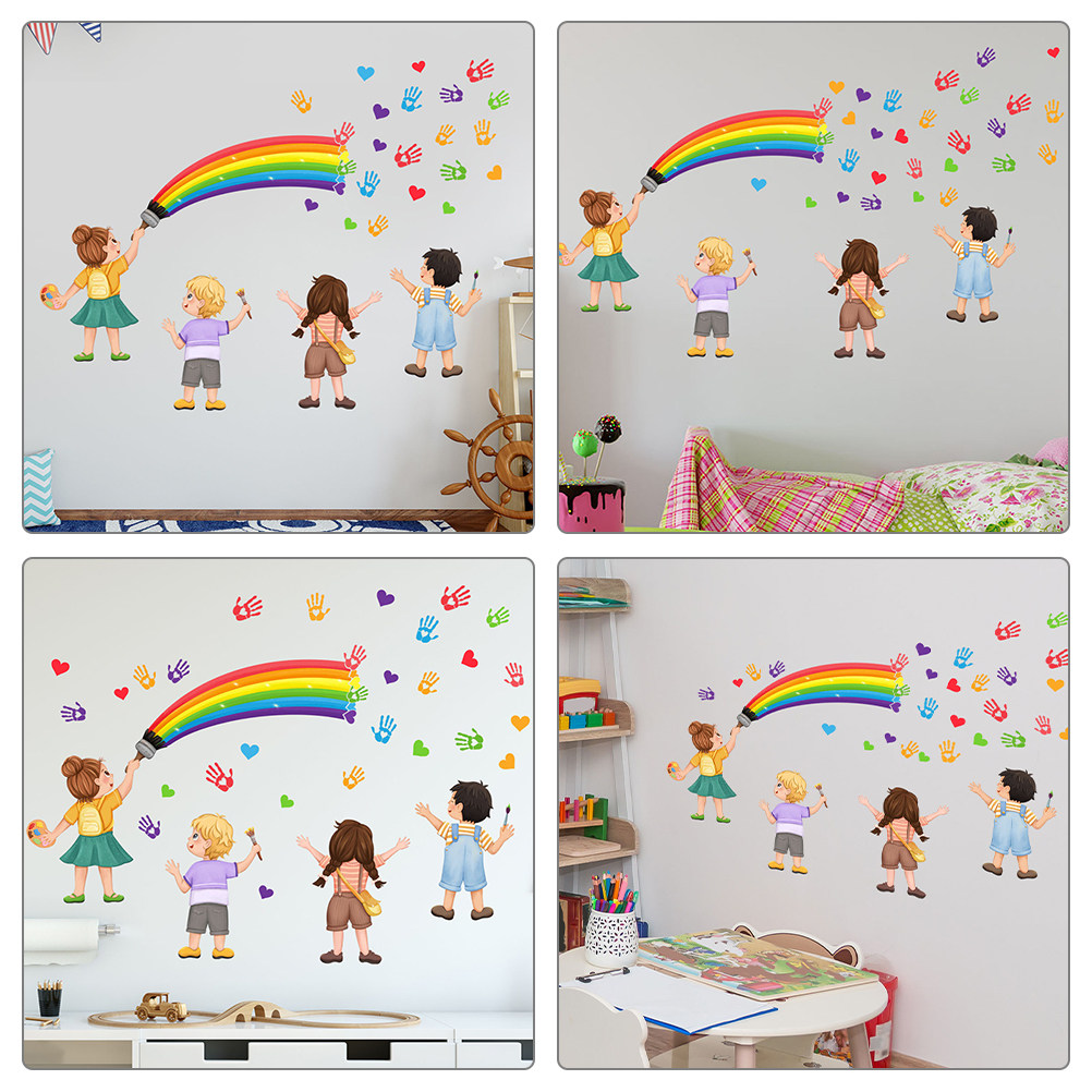 DIY Self Rainbow Rainbow Wall  - Art And Craft For Nursery ulasan dan harga
