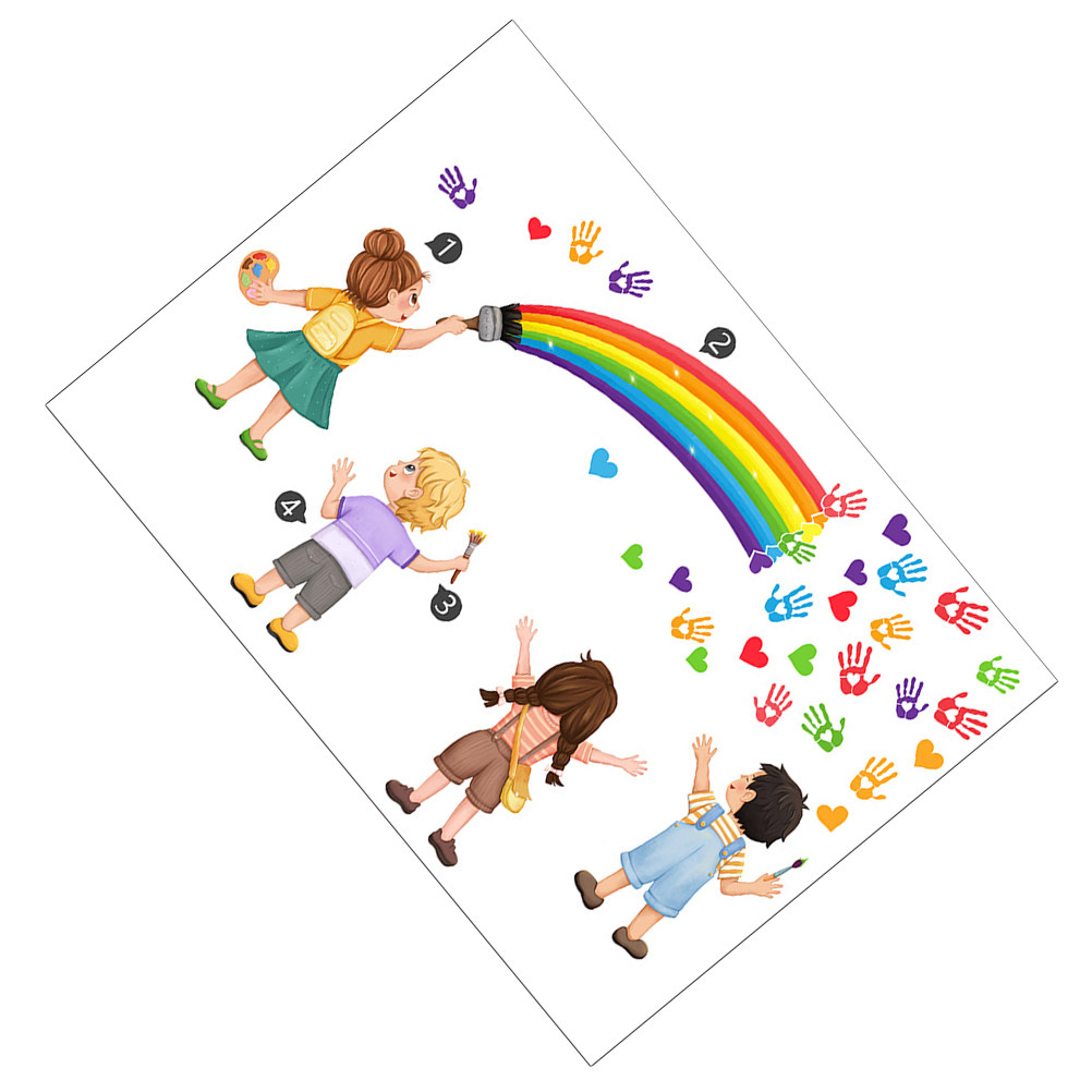 DIY Self Rainbow Rainbow Wall  - Art And Craft For Nursery ulasan dan harga