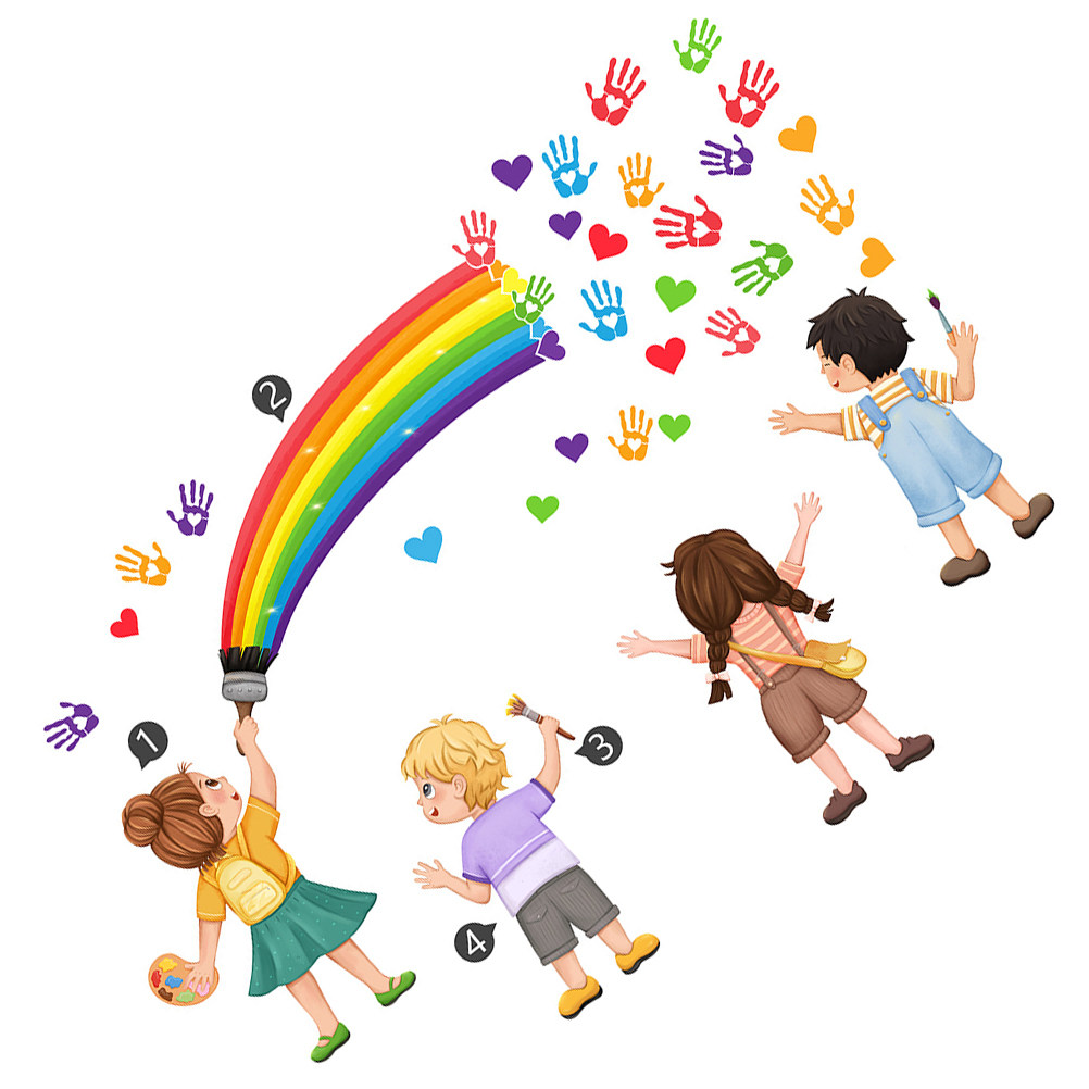 DIY Self Rainbow Rainbow Wall  - Art And Craft For Nursery ulasan dan harga