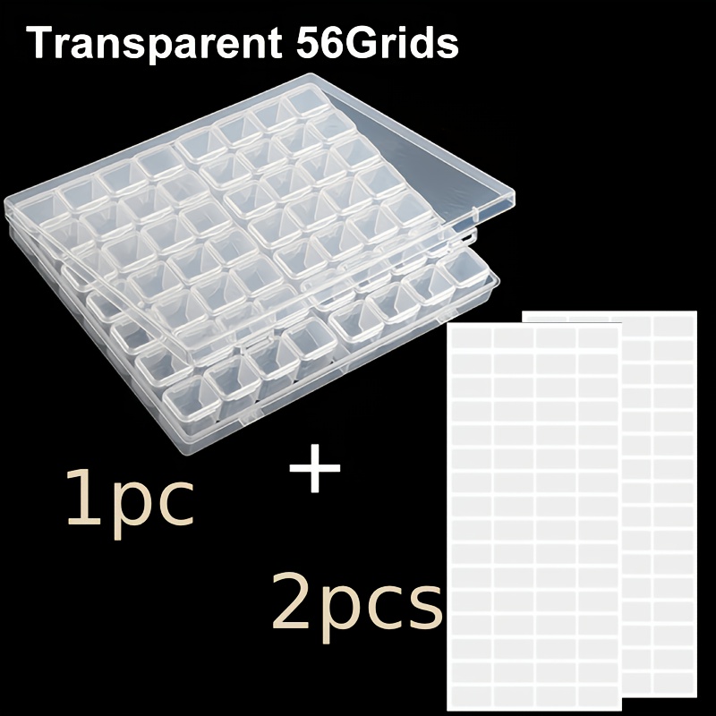 56-Grid Transparent Diamond Pa - Art Craft Organizer ulasan dan harga