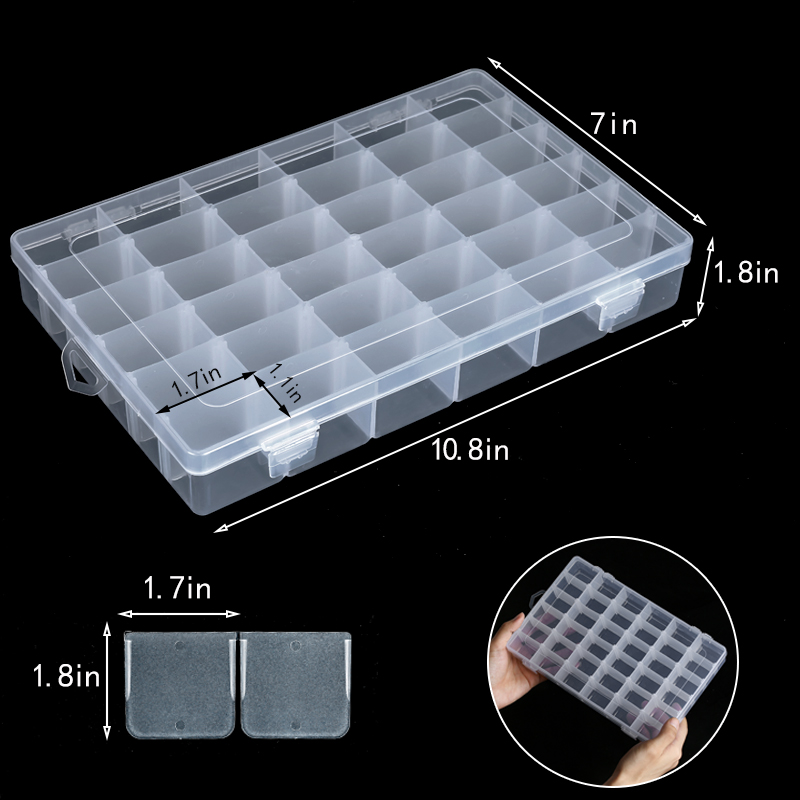 36 Grids Plastic Organizer Box - Art Craft Display ulasan dan harga