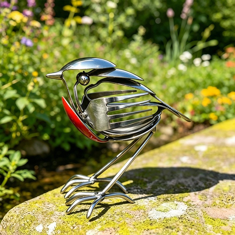 Scrap Metal Art Robin Sculptur - Art And Craft Recycle ulasan dan harga