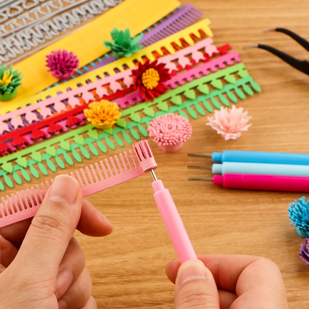 3D Spiral Flower Cutting Dies  - Quilling Paper Strips ulasan dan harga