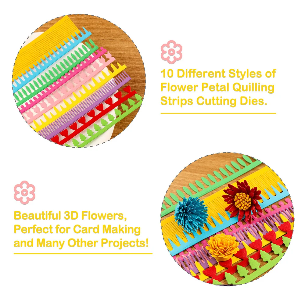3D Spiral Flower Cutting Dies  - Quilling Paper Strips ulasan dan harga